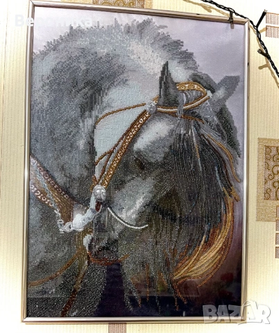 ушит гоблен със чешки мъниста "Грация"