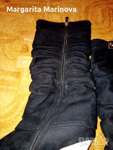 Дамски боти от велур на Tendenz , размер 38,дължина на стелката 24.5, снимка 4 - Дамски боти - 53150864