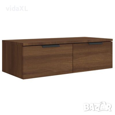 vidaXL Стенен шкаф, Кафяв дъб, 68x30x20 см, инженерно дърво(SKU:817095