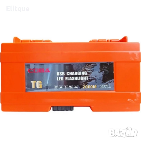 Мощен LED фенер COBA TG – 2000 м обхват, USB Type-C зареждане, Power Bank функция, снимка 5 - Друга електроника - 52819997