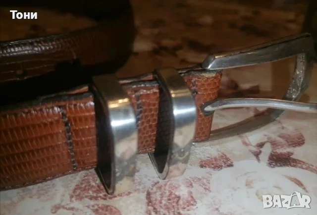 GROOKHORN Оригинал Нов Мъжки Колан Изцяло от Естествена Кожа 110см., снимка 9 - Колани - 52791084