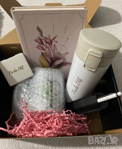 Персонализиран подаръчен комплект – термос, тефтер, писалка, джобно огледало и чаша , снимка 3 - Романтични подаръци - 51689982