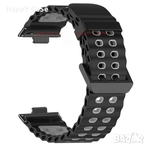 Huawei Watch Fit 3 / 4 / 4 Pro / DUAL COLOR Двуцветна силиконова каишка, снимка 5 - Каишки за часовници - 51400236