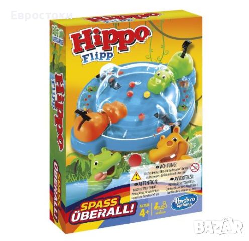 Детска игра Hasbro Gaming Hippo Flipp Kompakt, играчка Гладни хипопотамчета, снимка 3 - Играчки за стая - 45913467