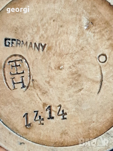 ретро немска керамична халба с калаен похлупак 32/4, снимка 6 - Антикварни и старинни предмети - 53184371