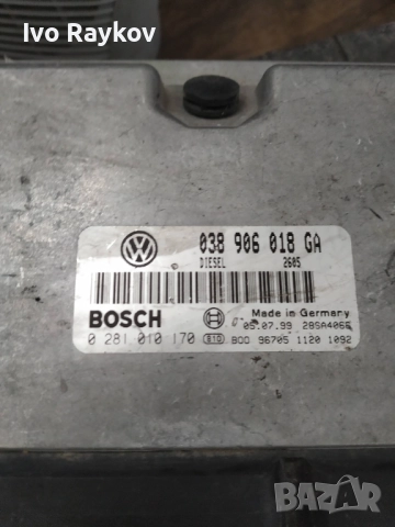Компютър запалване VW Passat IV 1.9 TDI 110 , 038906018GA , 038 906 018 GA , снимка 2 - Части - 52937250