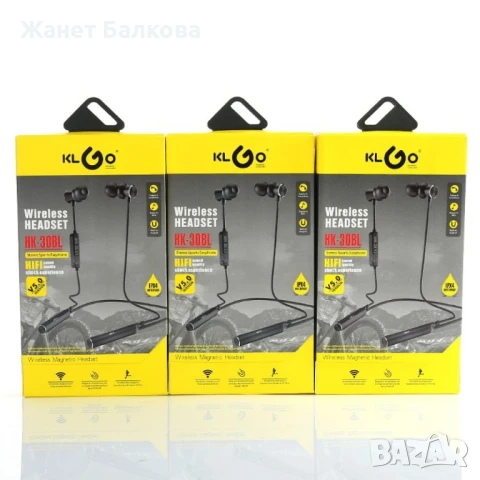 Слушалки KLGO HK-30BL с bluetooth лента EP64 EP64, снимка 2 - Bluetooth слушалки - 51401210