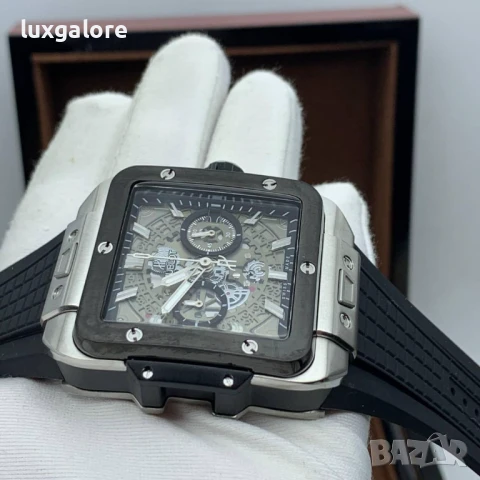 Мъжки часовник Hublot Square Bang Unico с кварцов механизъм, снимка 6 - Мъжки - 51121386