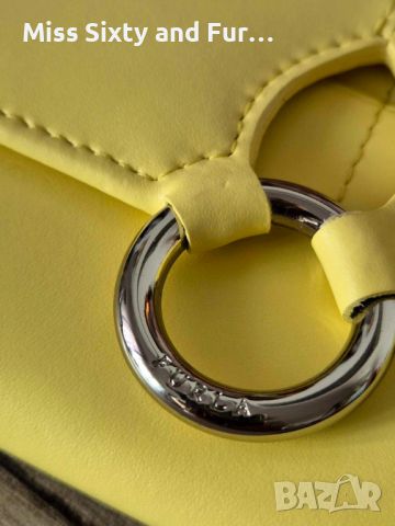 FURLA-ново жълто портмоне естествена кожа Фурла-20 см х 10 см, снимка 2 - Портфейли, портмонета - 46225946