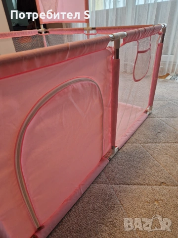 Голяма детска кошара за игра с баскетболен кош (130х190 см), снимка 4 - Кошарки - 53676269