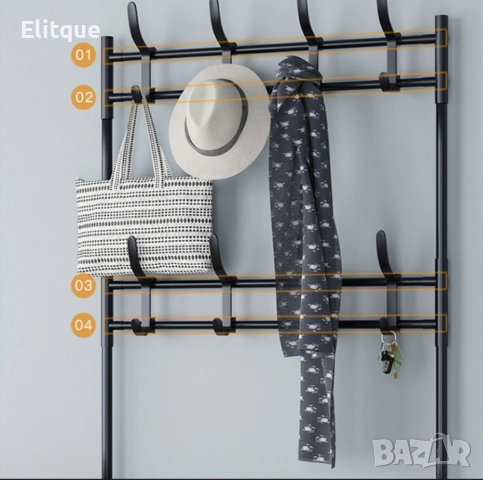 Многофункционална стойка за обувки, чанти и закачалка за връхни дрехи и др. Широчина: 62см; Височна:, снимка 2 - Други стоки за дома - 52862462