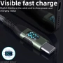 КАБЕЛ С ДИГИТАЛЕН ДИСПЛЕЙ ЗА ЗАРЕЖДАНЕ И ТРАНСФЕР НА ДАННИ USB-А 3.1 КЪМ USB-C, снимка 4