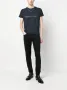 SAINT LAURENT Navy Blue Reverse Logo Print Мъжка Тениска size M, снимка 4