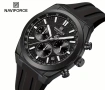 Стилен мъжки часовник Naviforce със силиконова каишка и функции , снимка 3