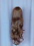 80 см Светло кафяво / Мока / дълга леко къдрева перука , снимка 3