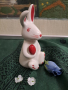 Ретро  порцеланово Великденско зайче, снимка 3
