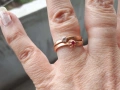 Руски златен пръстен с рубин и фианит, снимка 5