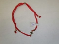 Златна гривна с червен конец - 14К, снимка 4