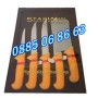 Комплект от професионални месарски ножове и сатър 5 части + брус, снимка 4