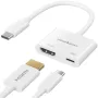 Нов компактен 2 в 1 HDMI към USB-C адаптер за MacBook, iPad, iPhone, снимка 1