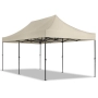 Луксозна градинска шатра KraftWorld 3×6 м – премиум бежово платнище, сгъваема конструкция, снимка 5