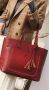 Страхотна дамска чанта  от екокожа с две дръжкичервено с д, снимка 1 - Чанти - 45489936
