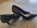 Дамски обувки черни, снимка 1 - Дамски обувки на ток - 45794791