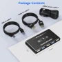 KVM превключвател 1 монитор 2 компютъра, HDMI 4K@60Hz, 4 порта USB 3.0, снимка 9