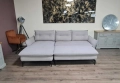 Сив ъглов диван от плат и табуретка "Alexis", снимка 2