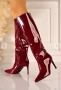 Лачени Бордо ботуши, снимка 2