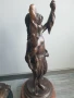 Moreau статуетки 76см-40кг/2бр чифт стари големи бронзови скулптури/фигура на ловец-рибар, снимка 4