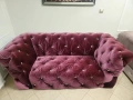 Триместен диван кадифе, снимка 1