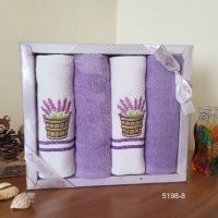 Подаръчни комплекти памучни кърпи за дома, снимка 3 - Хавлиени кърпи - 45606036