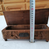 Старинна дървена кутия за бижута, дърворезба. , снимка 6 - Антикварни и старинни предмети - 44975248