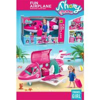 Комплект кукла със самолет и аксесоари, в кутия Код: 252415, снимка 1 - Кукли - 45975345