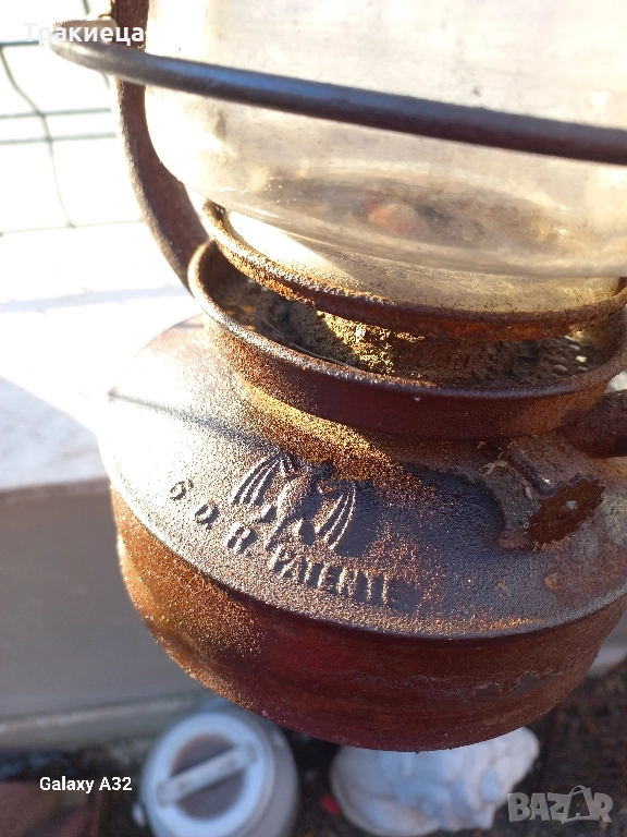 СТАРА НЕМСКА ГАЗЕНА ЛАМПА ФЕНЕР , снимка 1