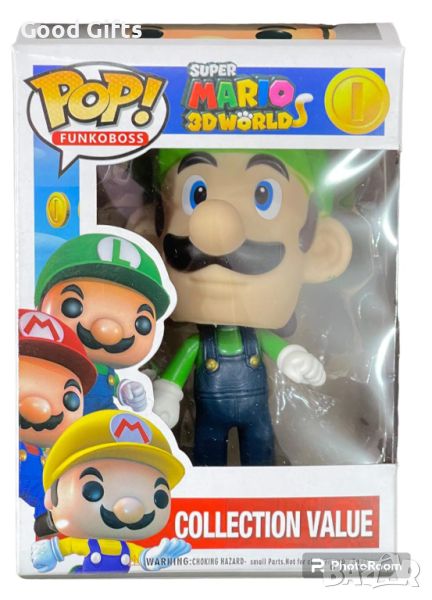 Funko Pop фигурка Super Mario Супер Марио Луйджи Син/Зелен, снимка 1