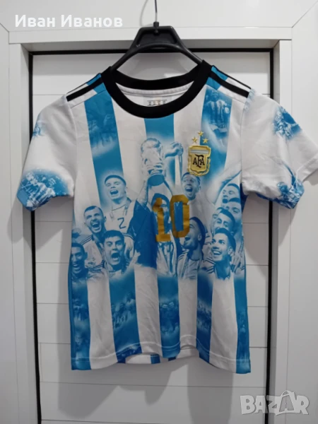 Оригинална детска фланелка на Аржентина - световни шампиони - Меси, снимка 1