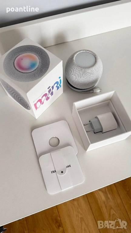 Перфектен HomePod mini на Apple смарт колонка бяла тонколона, снимка 1