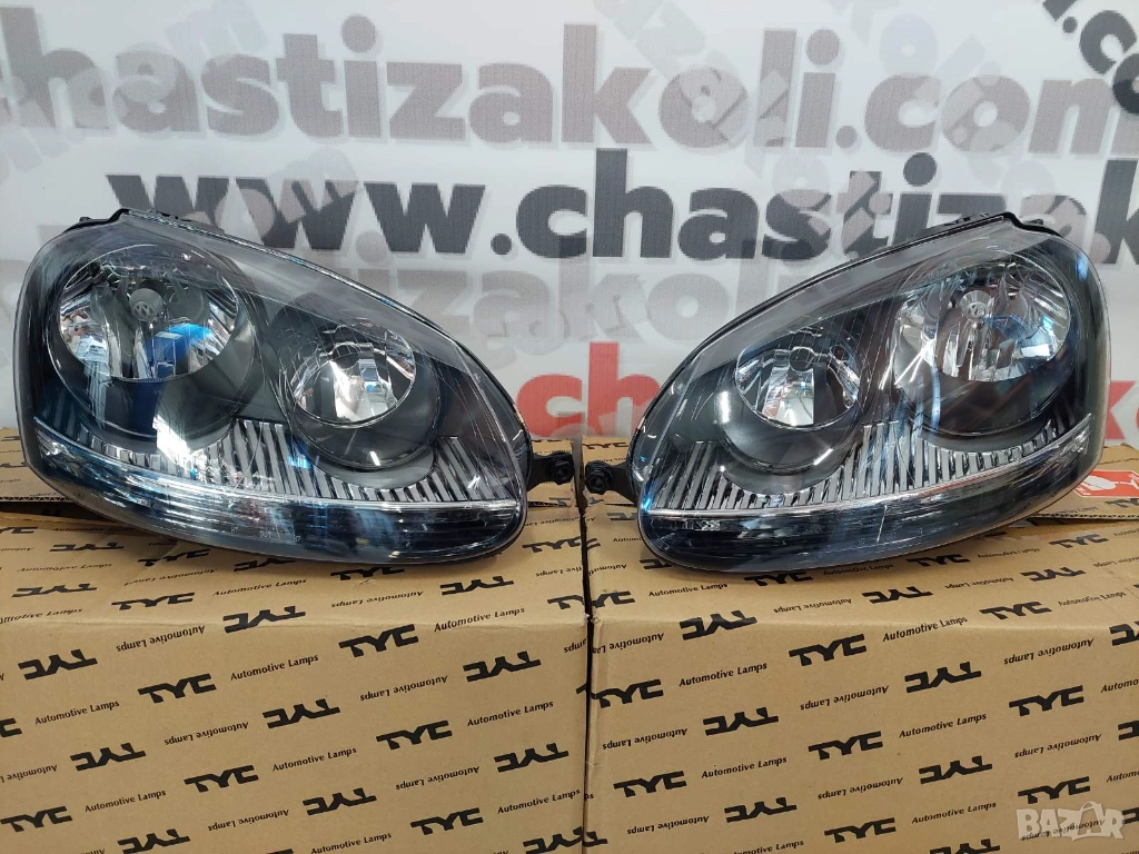 Фарове за VW GOLF 5 - черни, снимка 1