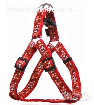 Нагръдник за куче PET INTEREST DOG HARNESS CUTE BONES RED размер XS, S и L, снимка 1