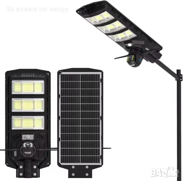 2в1 Соларна камера  12MP + LED лампа 9 секции 1800W, снимка 1