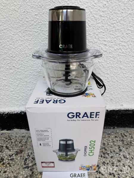 Електрически Чопър Graef CH502EU, 500W, 1L, Стъклена Купа, Пасатор!, снимка 1