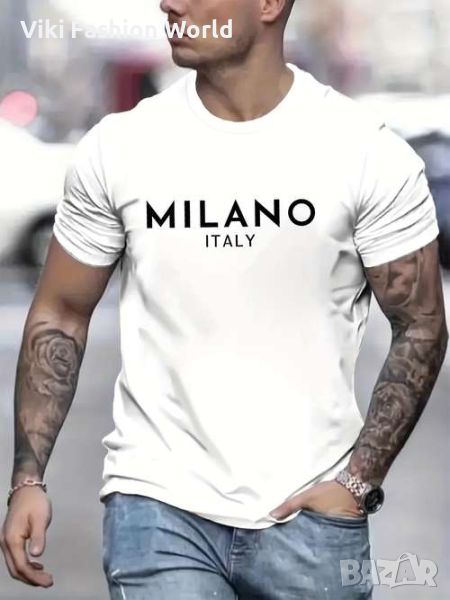 MILANO мъжки тениски в бяло , снимка 1