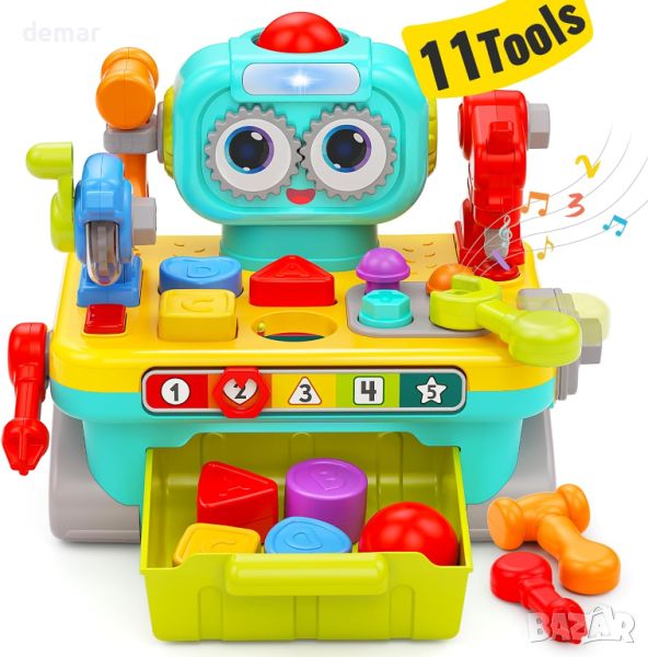 Sunnypal интерактивна образователна играчка за малки деца 1+ г., работна маса с инструменти, снимка 1