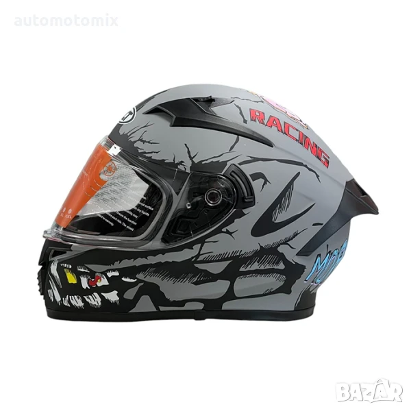 Каска за мотор WLT Matt Grey 2, снимка 1