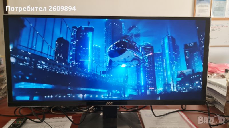 AOC U3477PQU 34" ultra wide monitor / широкоекранен монитор, снимка 1