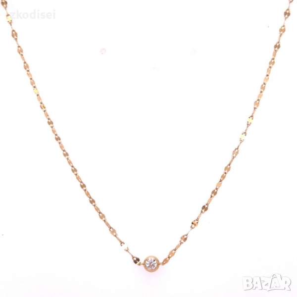 Златно колие 1,18гр. 44,0см. 14кр. проба:585 модел:34505-5, снимка 1