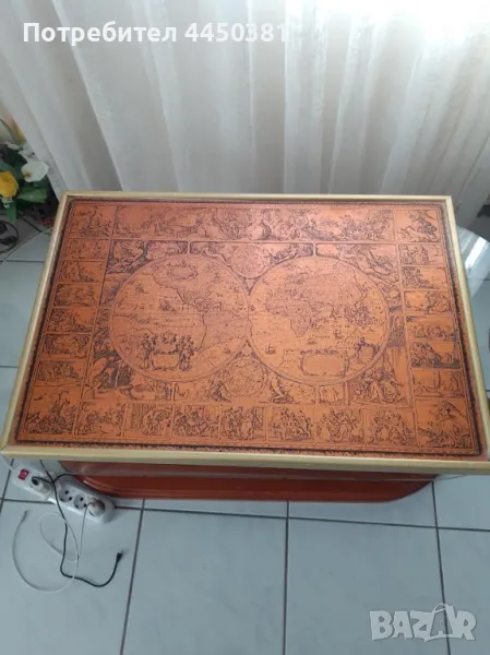 ИЗКЛЮЧИТЕЛНО РЯДЪК МОДЕЛ на  винтидж карта на света oт гравирана мед, снимка 1