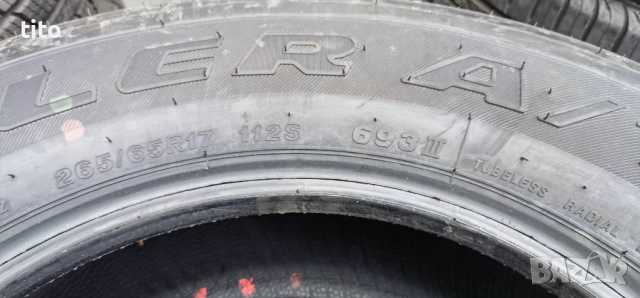 265/65R17 112S BRIDGESTONE Dueler A/T 693 III, снимка 6 - Гуми и джанти - 52519433